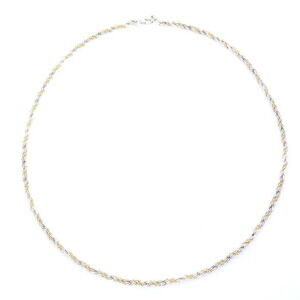 Tiffany rope chain screw combination silver yellow gold